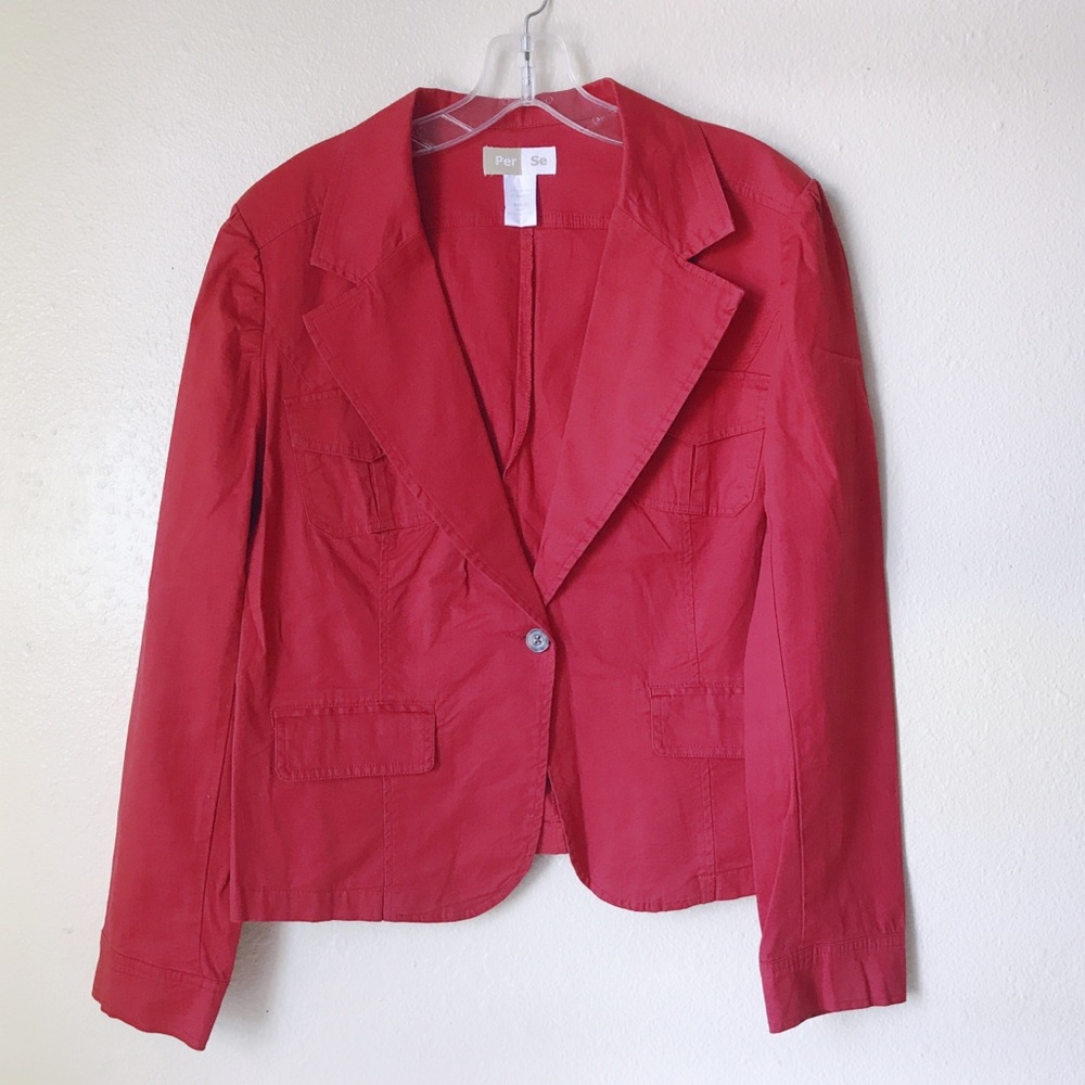 Per Se red blazer